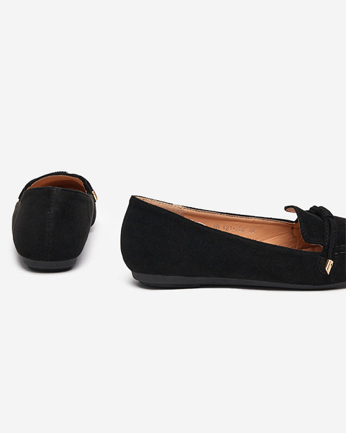 Чорні жіночі мокасини з бантом Neruki - Взуття