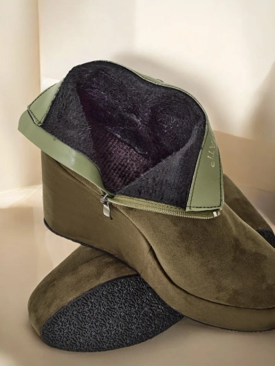 Royalfashion Damen Keil-Stiefeletten Sieffa