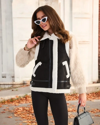 Royalfashion Damenweste mit Pelz