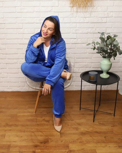 Жіночий спортивний комплект Royalfashion Blue PLUS SIZE