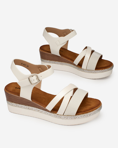 OUTLET Royalfashion Classic White Lady BlackWhite Sandalen