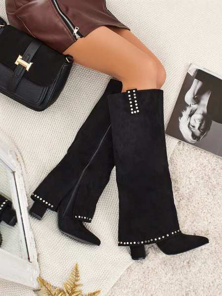 Damenstiefel Bryves aus Öko-Wildleder mit Schaft