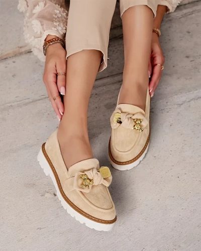 Royalfashion Damen Mokassins mit Schleife Ezizer