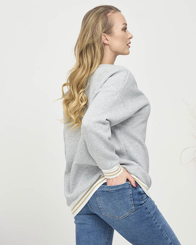 Isoliertes Damen-Sweatshirt in Grau- Kleidung