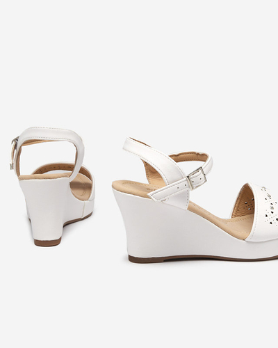 OUTLET Weiße Keilsandalen für Damen Bellomia - Schuhe