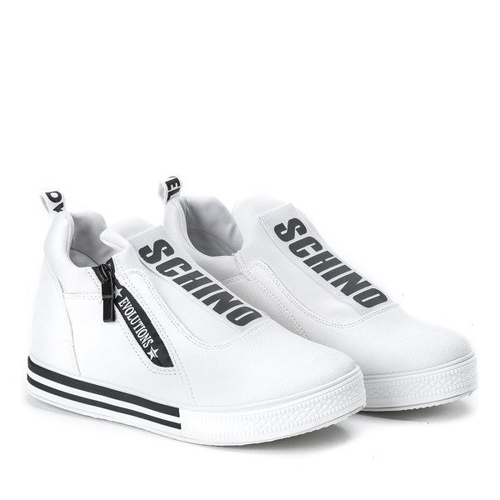 OUTLET Білі кросівки із закритим клином Schino - Взуття