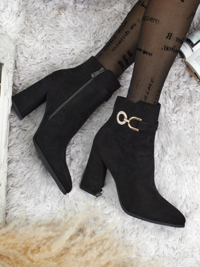 Жіночі ботильйони еко замшеві на підборах Victi