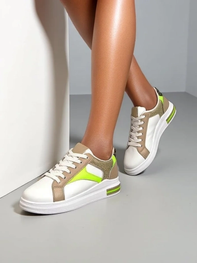 Royalfashion Damen Sneakers mit Glitzer Kaone