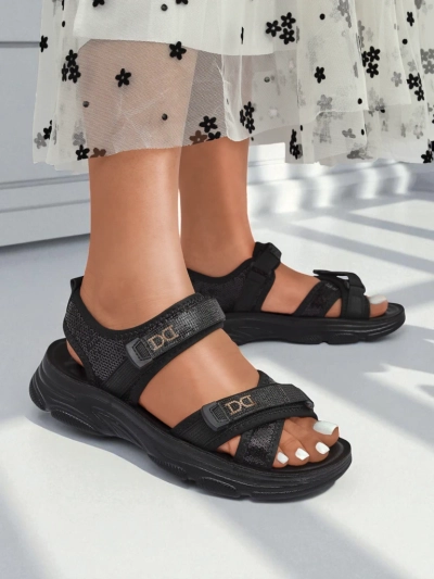 Royalfashion Damensandalen mit Pailletten ShineStep