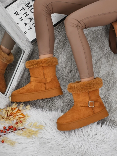 Royalfashion Kurze Damenstiefel a'la Schneestiefel Myrelle