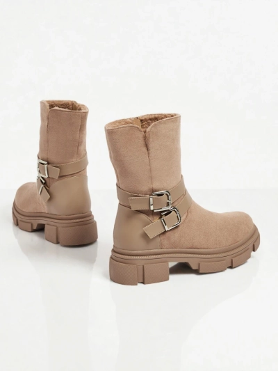 Höhere Damenstiefeletten aus Öko-Wildleder Callire