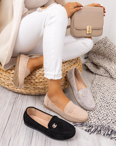 Schwarze Damenmokassins mit Strass Endirmo - Schuhe