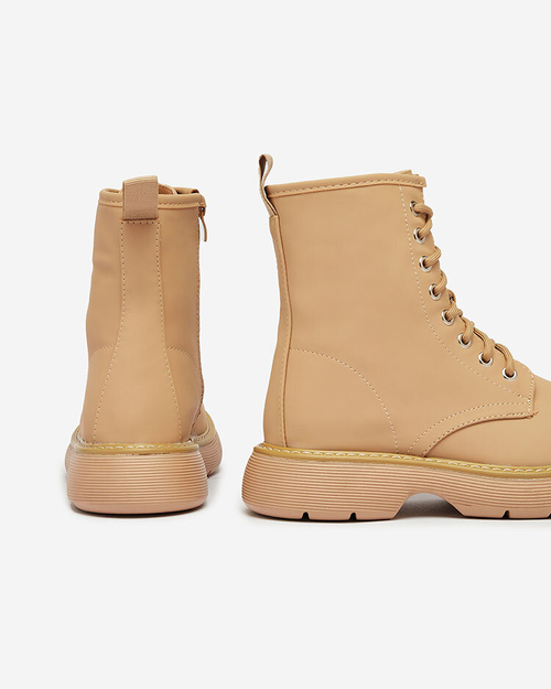 Жіночі черевики Royalfashion Matte світло-коричневі Kucillo