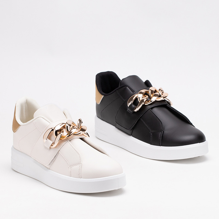 Cremefarbene Sportschuhe zum Hineinschlüpfen für Damen Derera - Schuhe