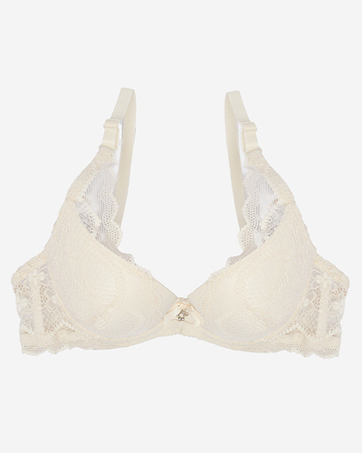 Beige Damen-Spitzen-BH - Dessous