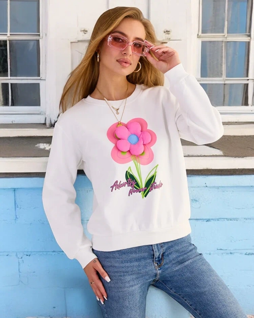 Жіночий світшот з тонким принтом Royalfashion