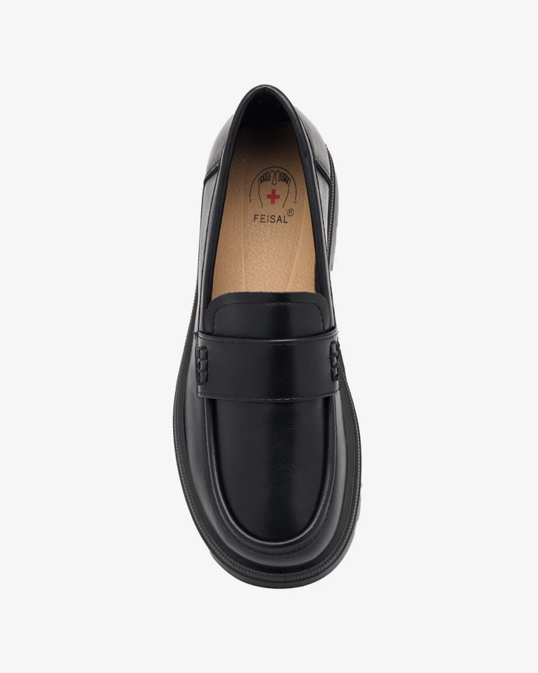 Schwarze Mokassins aus Öko-Leder für Damen Raffive - Footwear