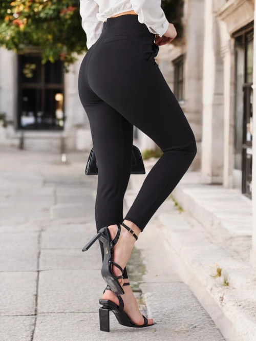 Royalfashion Жіночі treggin штани з декоративними гудзиками