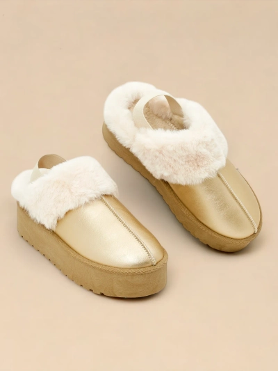Royalfashion Kurze Stiefeletten ohne Absatz im Schneeschuh-Stil für Frauen Ebiz