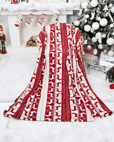 Royalfashion Weihnachtsdecke Tagesdecke 160x200