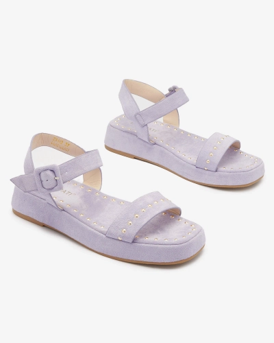 Lila Damen-Sandalen mit Strass Franssia - Schuhe