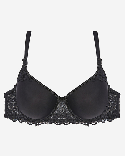 Damen-Spitzen-BH in Schwarz - Unterwäsche