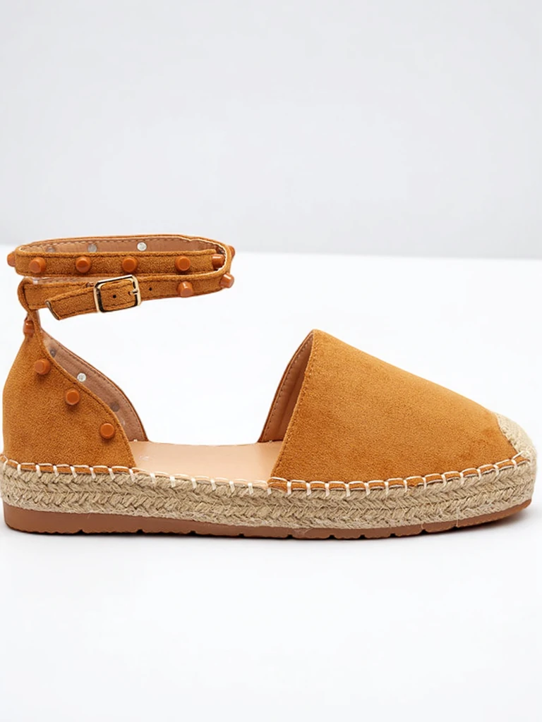 Hellbraune Damen-Espadrilles mit Lonesi-Jets - Schuhe