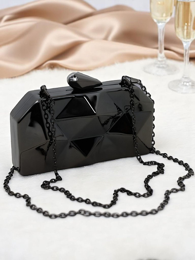 Royalfashion Damen-Clutch Envelope Handtasche Metal Muse