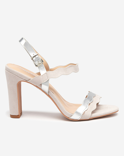 Сірі жіночі босоніжки на високій посадці від Rudika - Взуття