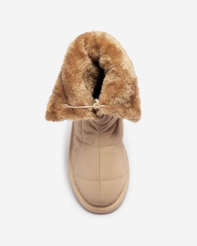 Hellbraune Damenschuhe a'la Schneestiefel Amirfu- Footwear