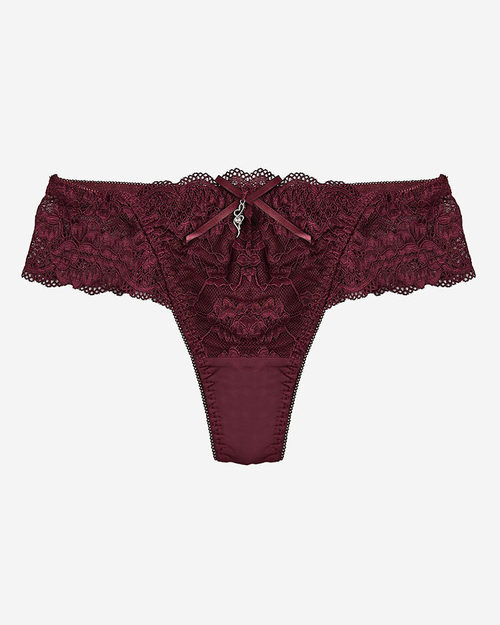 Трусики-бріфи з мережива Royalfashion Maroon