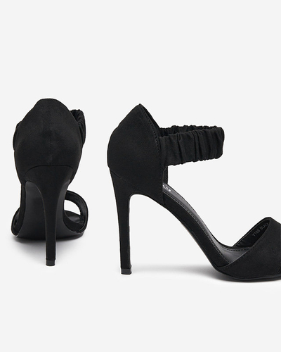 Schwarze Damensandalen auf hohem Absatz Veraxy - Schuhe