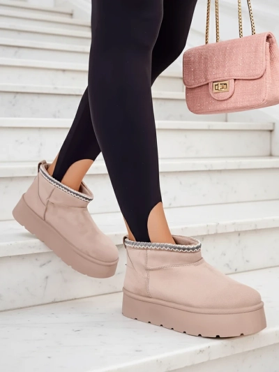 Royalfashion Damen Kurzstiefel a'la Schneestiefel Xoalla