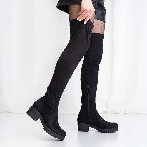 Чорні жіночі ботфорти Erwineta