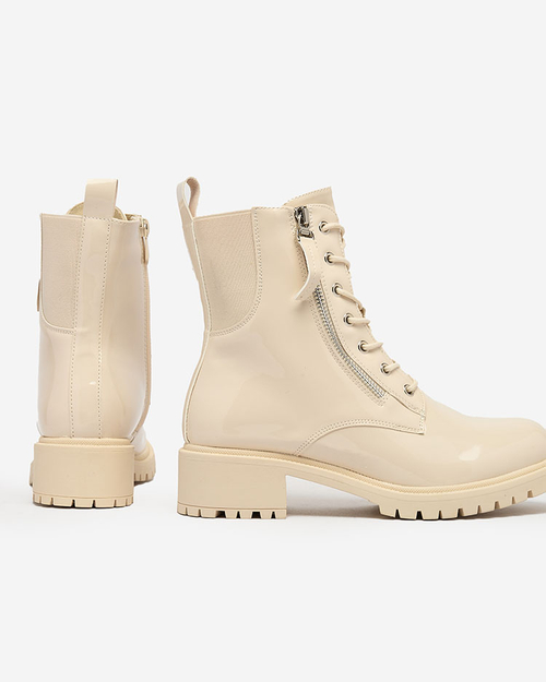 Royalfashion Бежеві жіночі черевики Seddaga з екошкіри