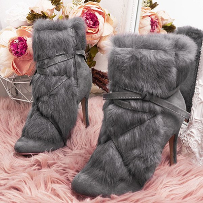 Graue Stiefel an der Ferse Pelage - Footwear 1