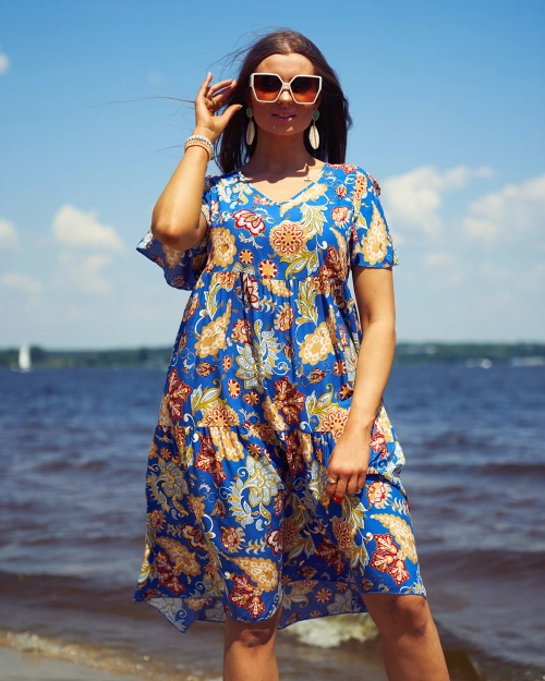 Жіноча сукня Royalfashion Cobalt з квітковим візерунком