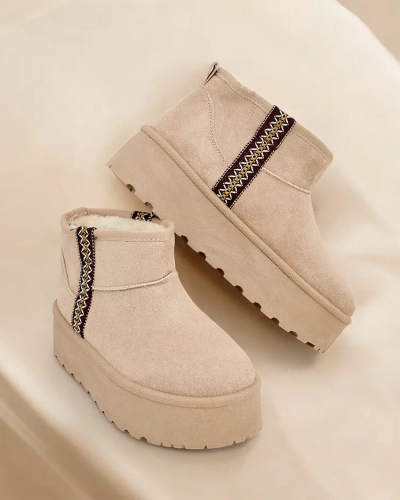 Royalfashion Kurze Schneestiefel für Frauen Haluzi