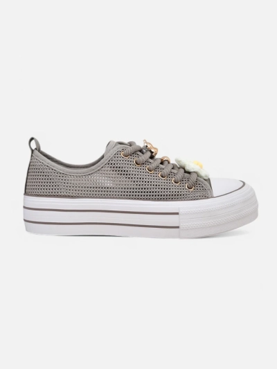 Royalfashion Damen perforierte Sneakers mit Dekorationen Osdo