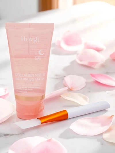 Kollagen-Gesichtsmaske, feuchtigkeitsspendend und anti-aging, mit Pinsel für die Nachtanwendung