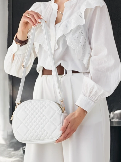 Royalfashion Kleine ovale Handtasche für Frauen aus ökologischem Leder