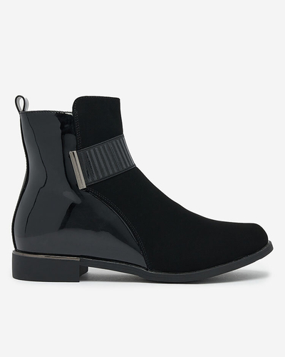 Royalfashion Schwarze matte Damenstiefel Reperra