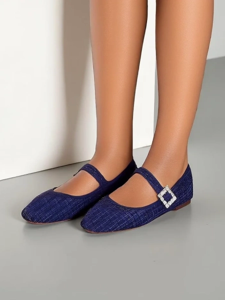 Royalfashion Damen Ballerinas mit einem Schnallen- und Riemen-Design Riffos