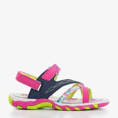 Dunkelblaue und rosa Mädchensandalen Esteban - Footwear