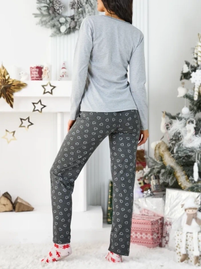Royalfashion Baumwoll-Pyjama für Frauen mit Herzmuster