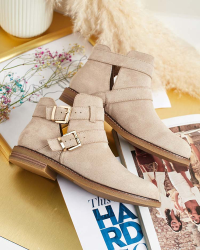 Royalfashion Damen Geronsa Stiefel mit Ausschnitt