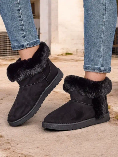 Royalfashion Kurze Damen-Schneestiefel im Boot-Stil Giesi