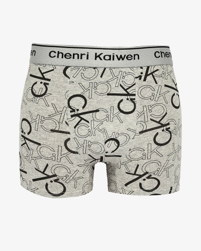Royalfashion Herren Boxershorts mit Druck in hellgrau