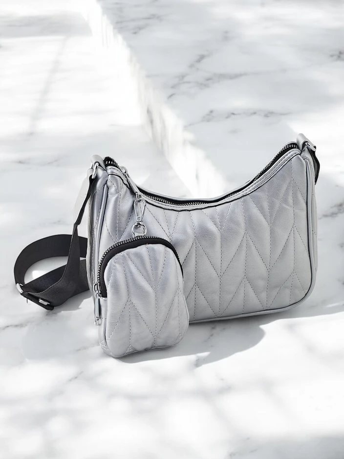 Royalfashion Kleine Damen-Quilt-Tasche mit Geldbörse