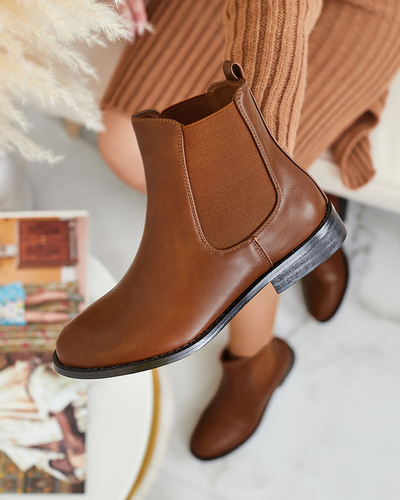 Royalfashion Schwarze Damenstiefel a'la sztyblety mit Verzierungen Ederte